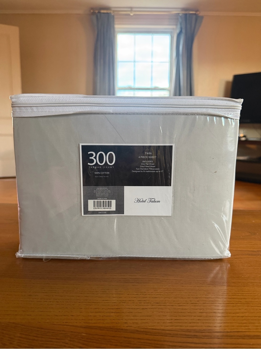 300 Thread Count Twin Sheet Set - Light Gray